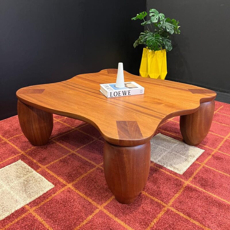 A sturdy square coffee table