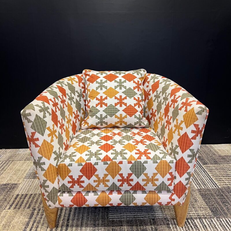 A bold accent chair