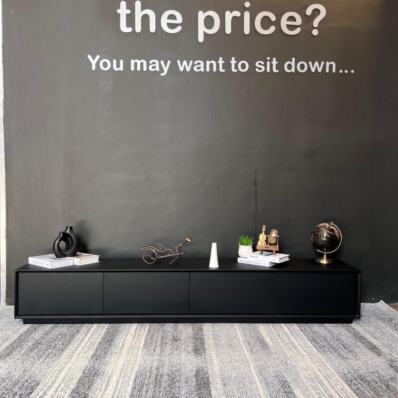 A sleek 7ft long TV unit