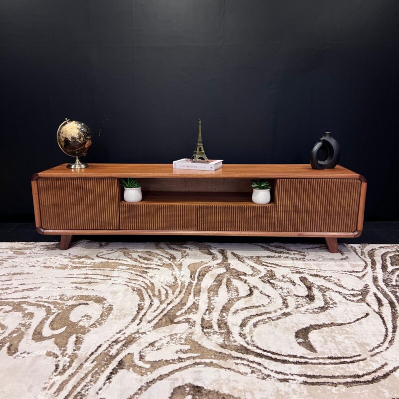 A refined mahogany tv stand