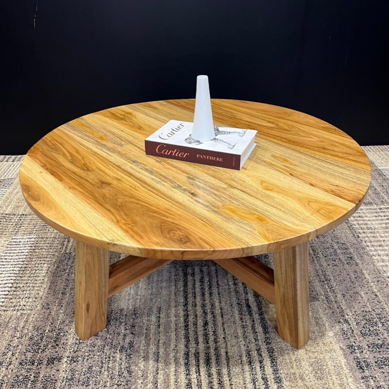Circular moringa coffee table