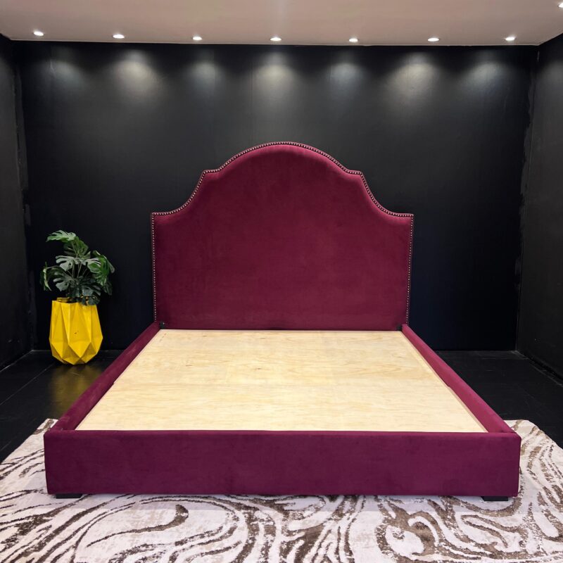 A deep purple bed